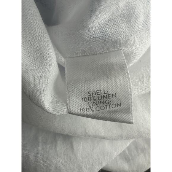 J. Jill Love Linen Sleeveless Tiered Maxi Dress Medium Petite Coastal Beach - Picture 6 of 16